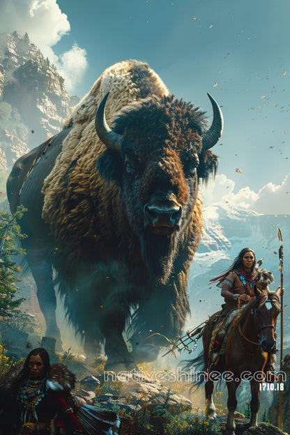 Guardian of the Plain Native American Canvas