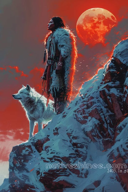 Wolf Strength Native American Canvas