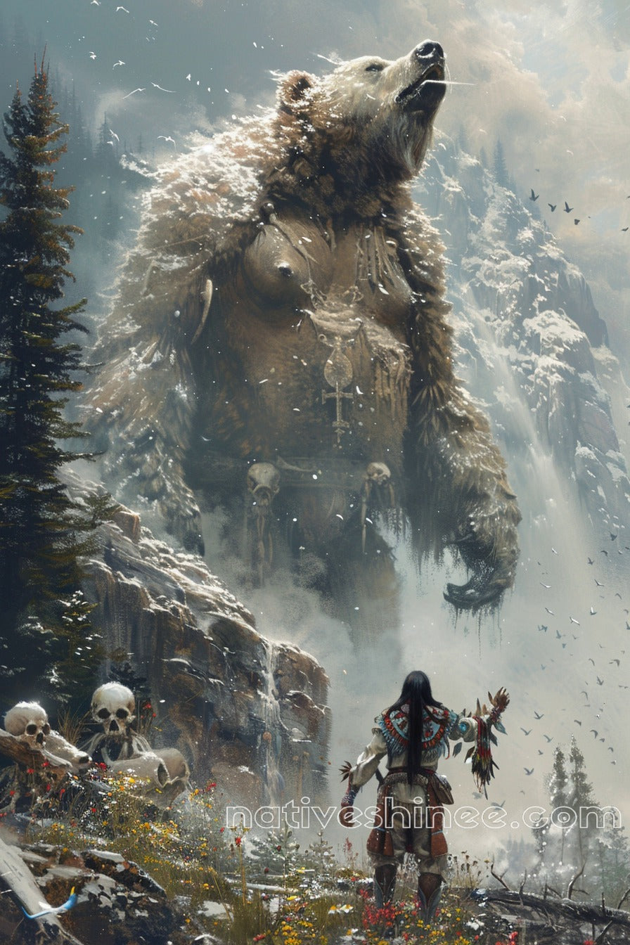 Beneath the Bear's Shadow: Native American Canvas