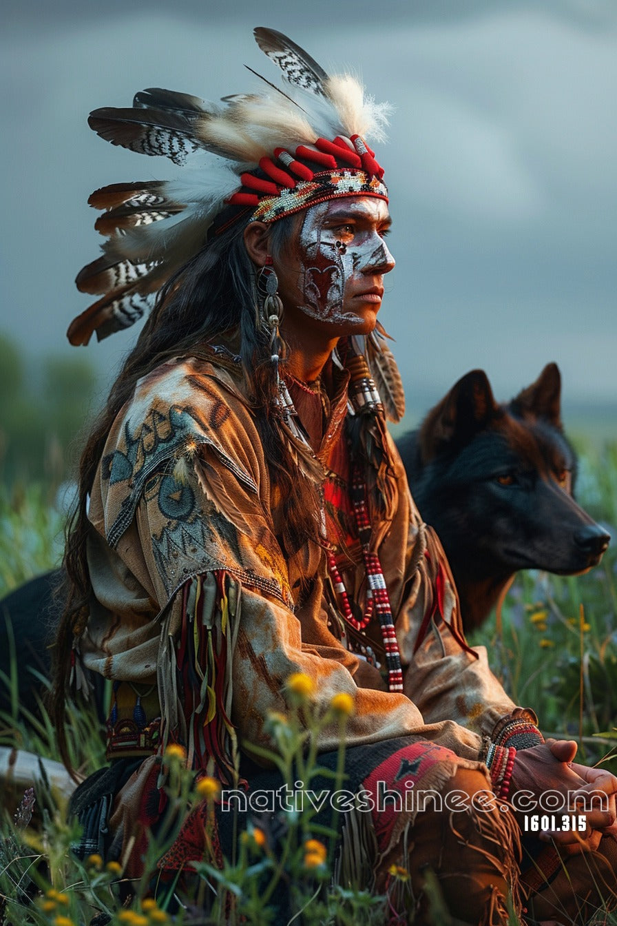 Guardian of the Plains Native American Canvas
