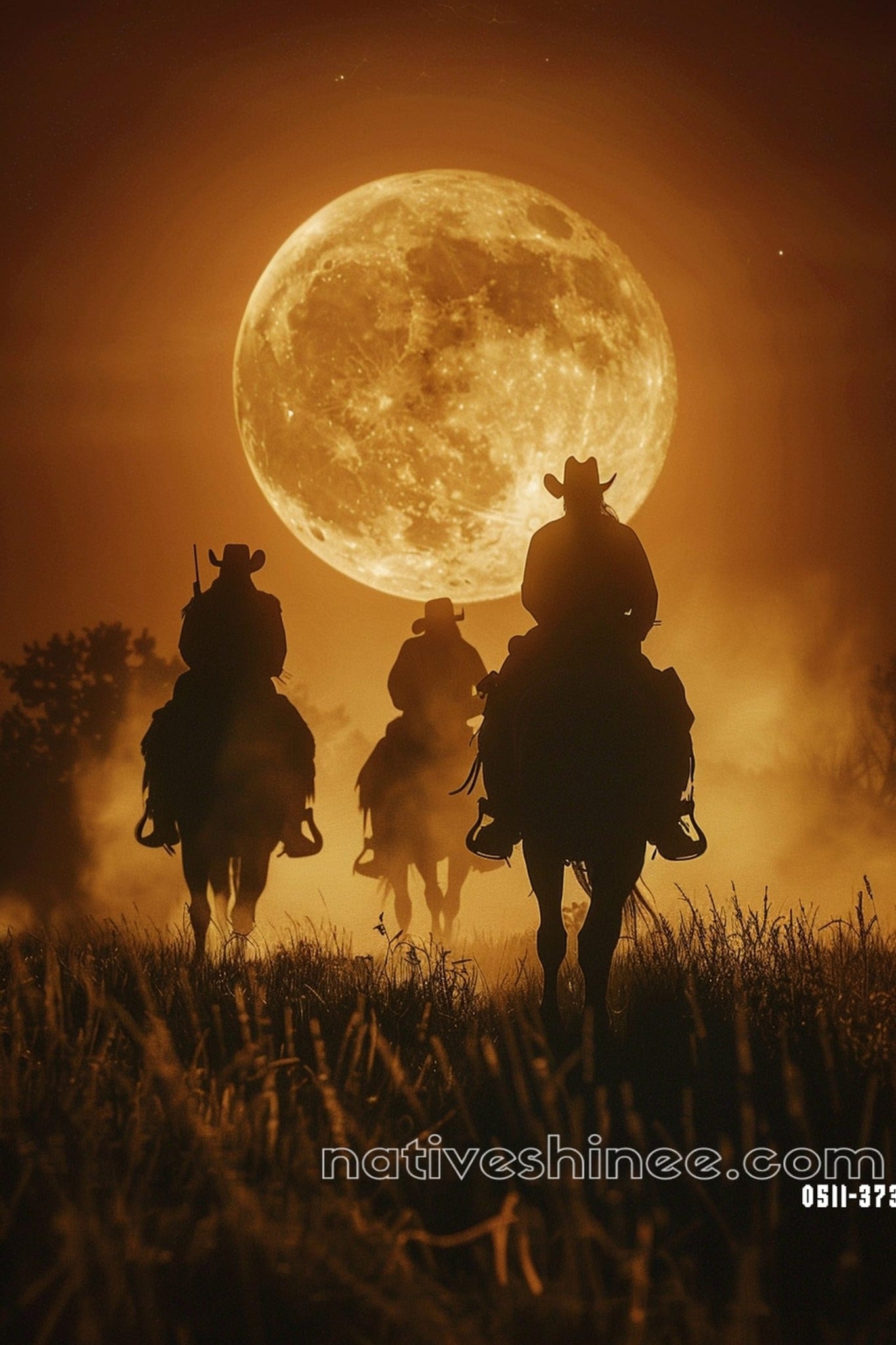 Chasing the Night Native American Canvas