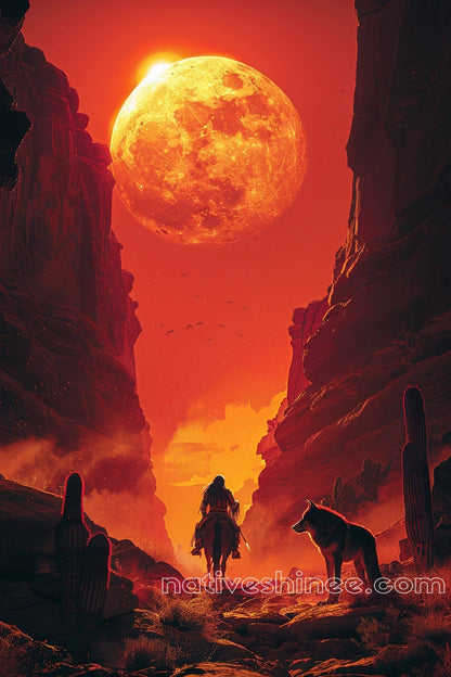 Guided by the Moon: Native American Canvas