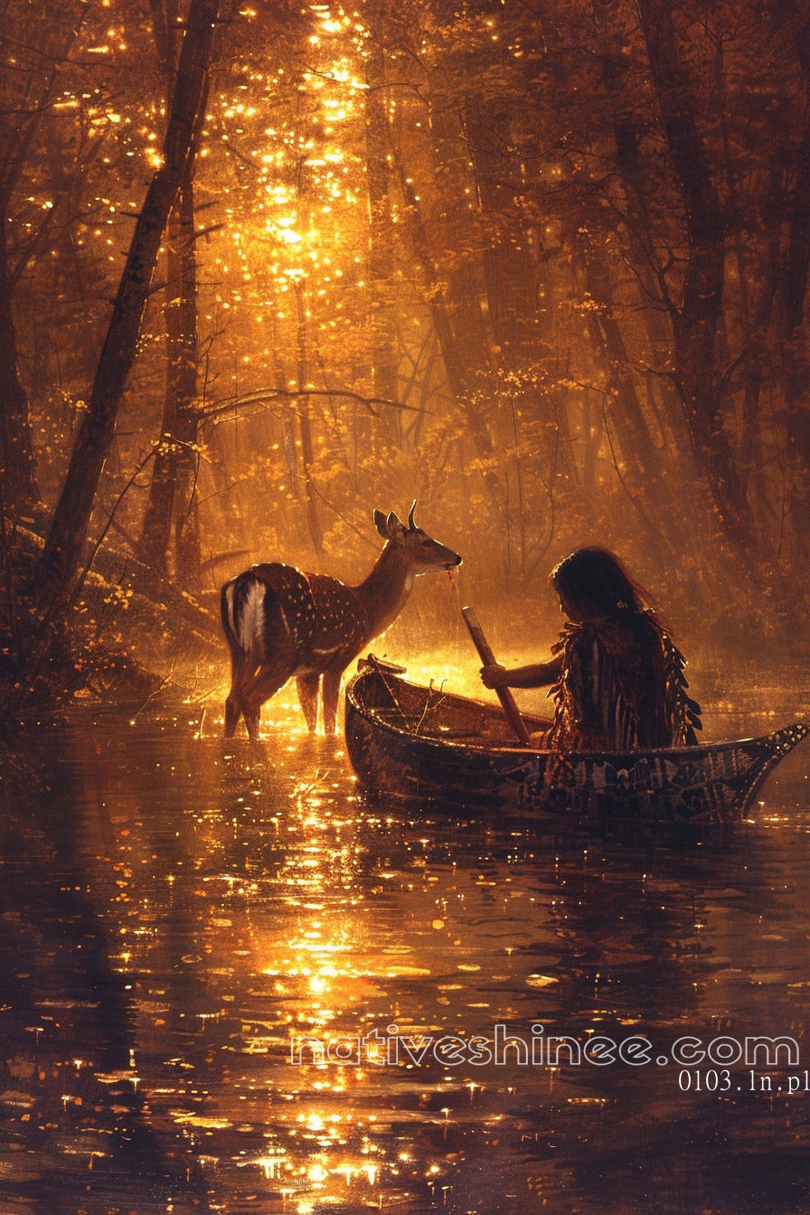 Listen To the Wind Native American Canvas