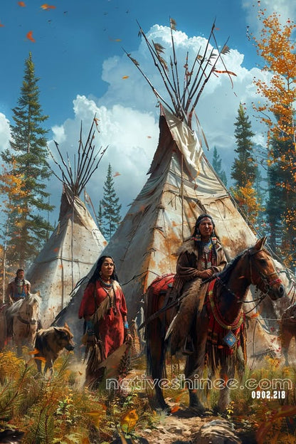Trail of Resilience Native American Canvas