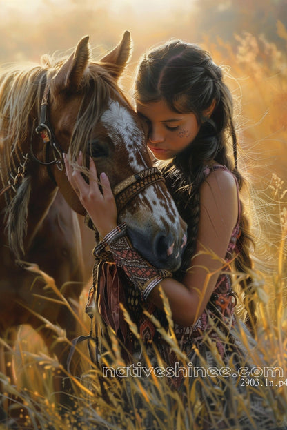 Golden Harmony Native American Canvas