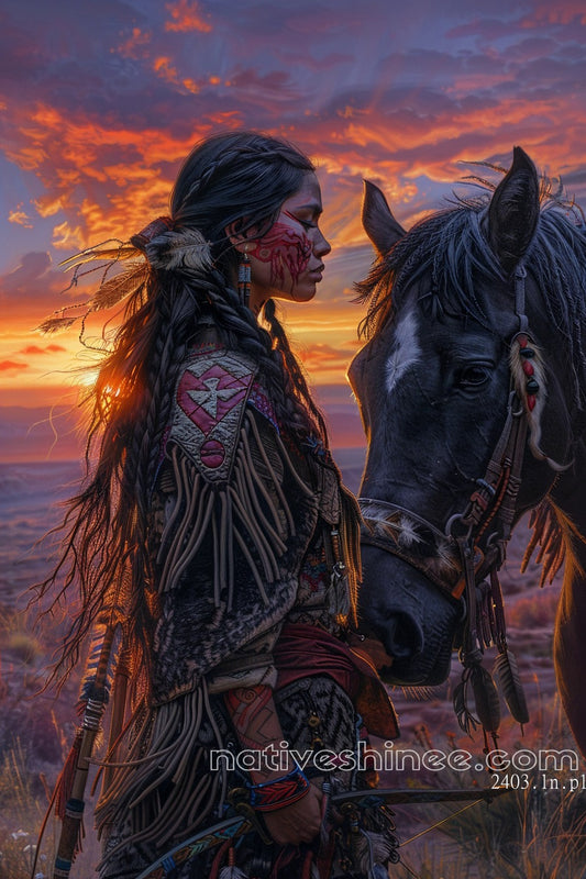 Sunset Companion Native American Canvas