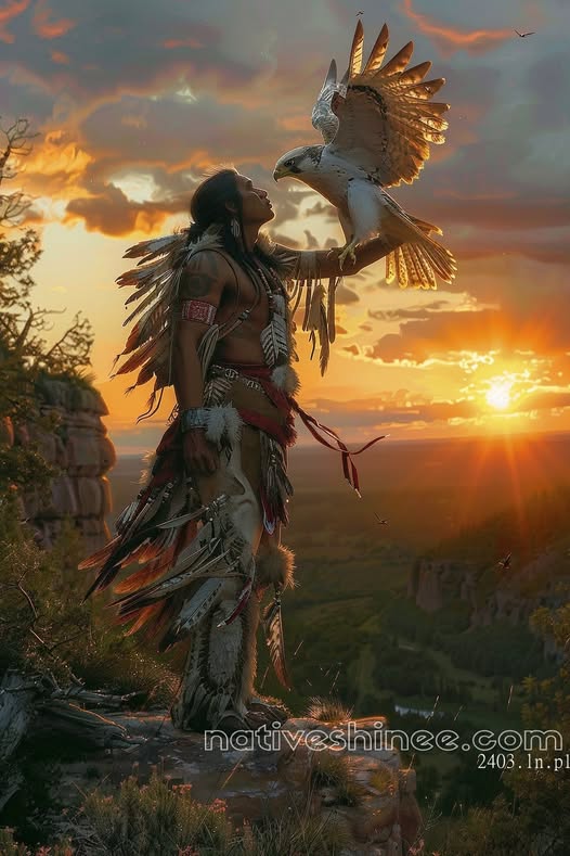 The Eagle Native American Canvas