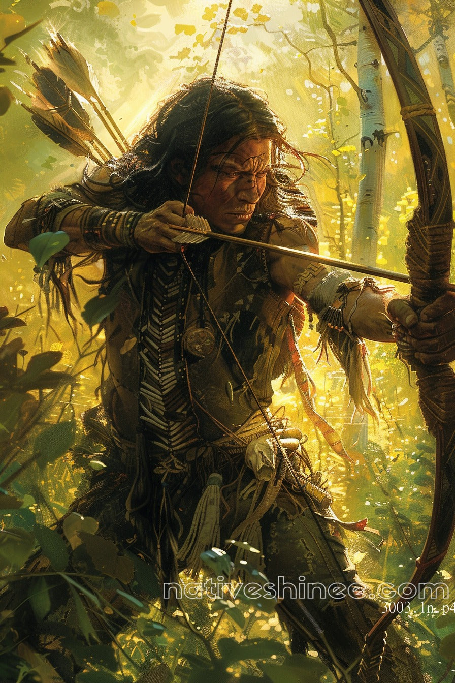 Forest Hunter Native American Canvas
