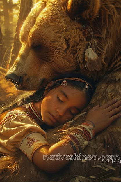 Golden Harmony Native American Canvas