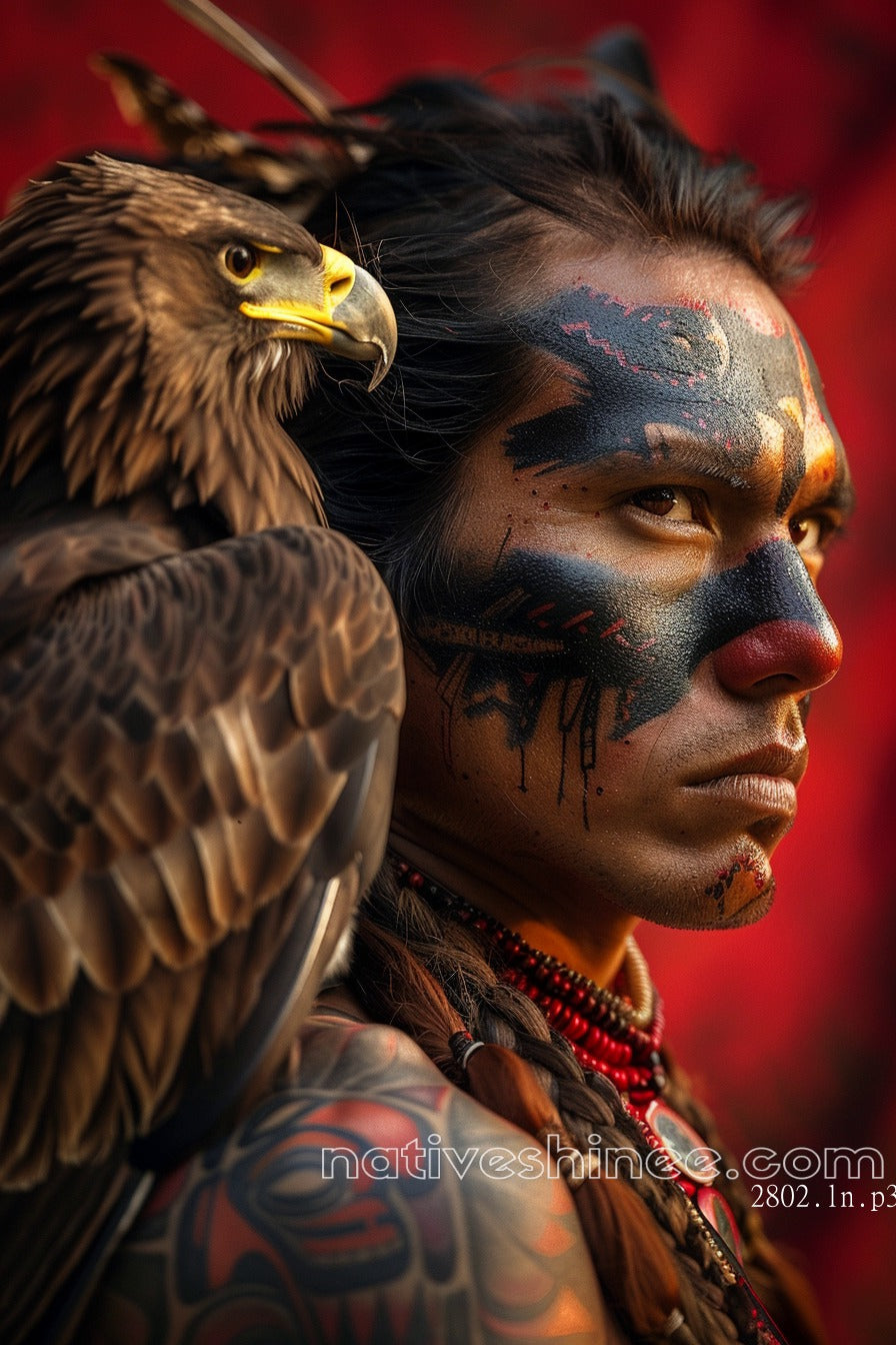 Warrior's Gaze Native American Canvas