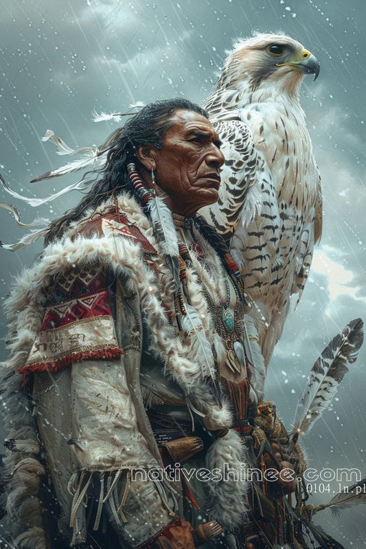 Falcon's Guardian Native American Canvas