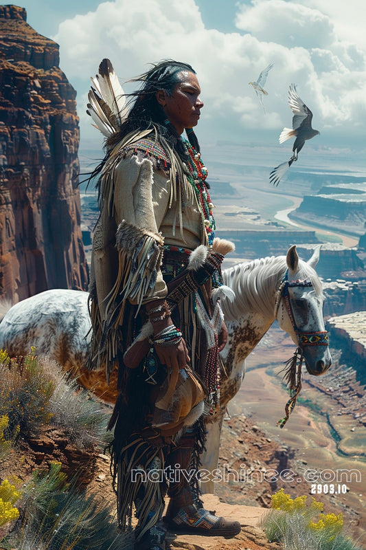 Canyon Sentinel Native American Canvas