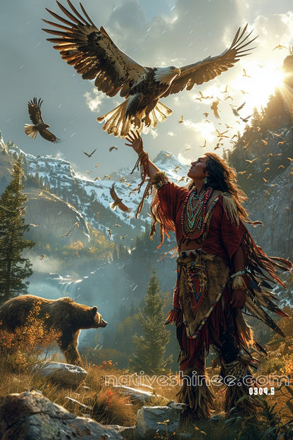 Eagle's Call Native American Canvas