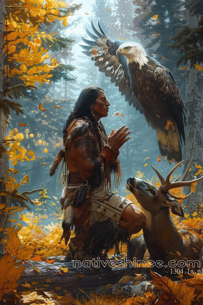 Echoes of the Fallen Native American Canvas