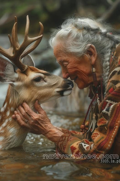 Harmony with Nature Native American Canvas