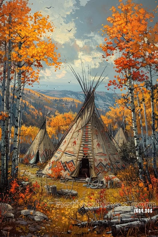 Autumn Teepee Retreat Canvas