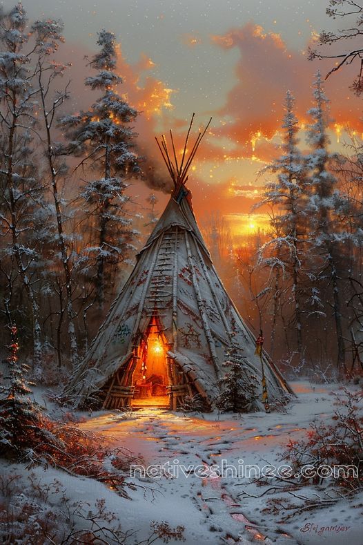 The Warmth of the Setting Sun Native American Canvas VA