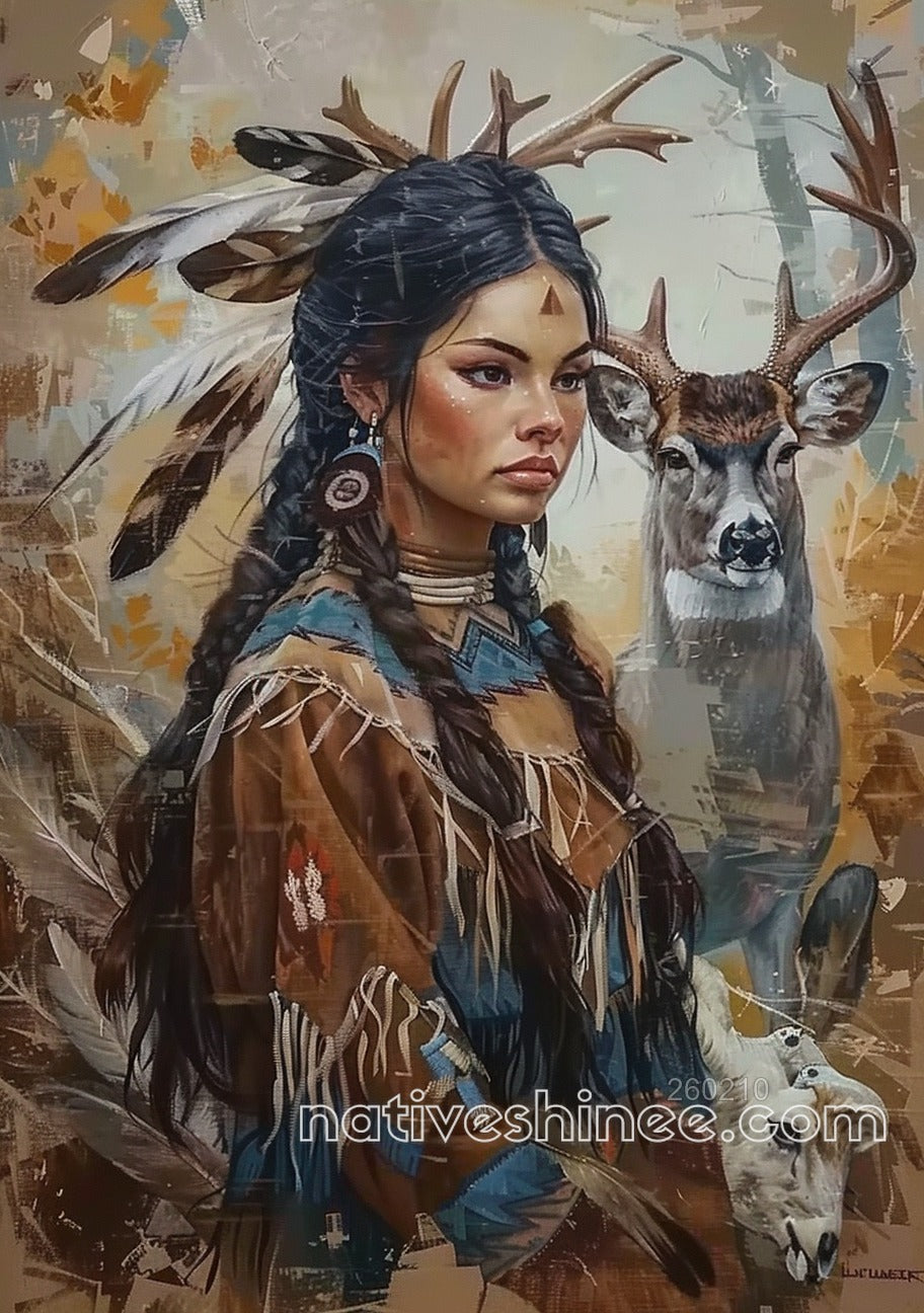 Quiet Antlers Steady Eyes Canvas