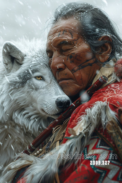 Winter Kinship Portrait Canvas