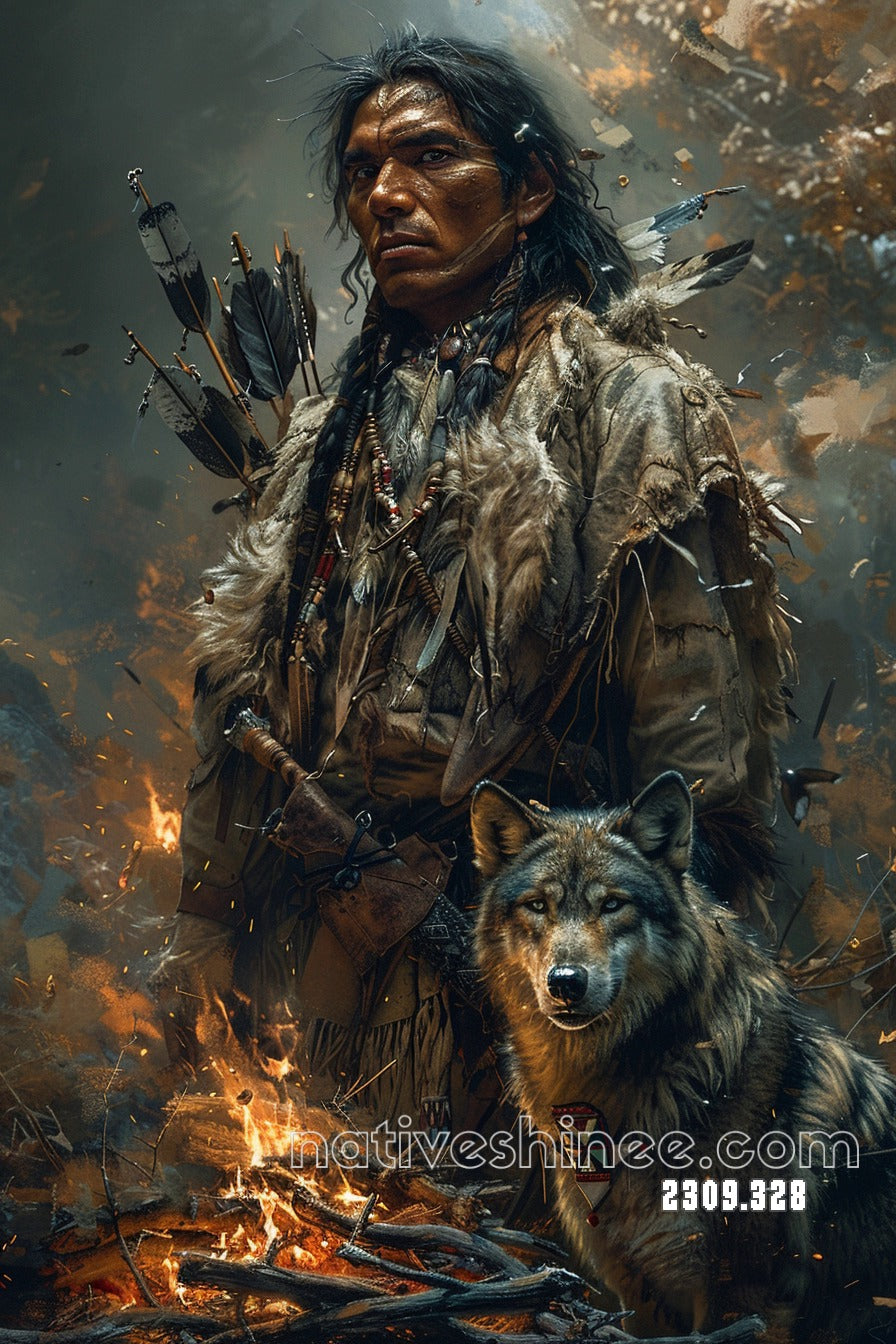 Arrowkeeper and Wolf Vigil Canvas