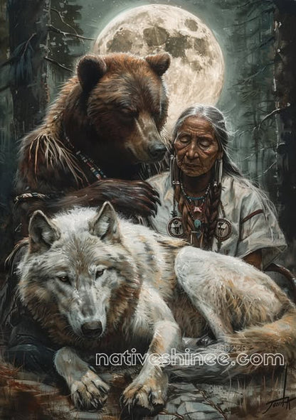Moonlit Kinship Canvas