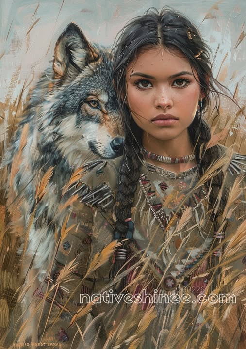 Wolf at Her Shoulder Canvas