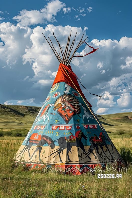 Painted Shelter on the Plains Canvas