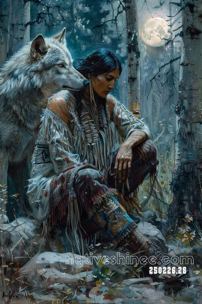 Moonlit Guardian Canvas
