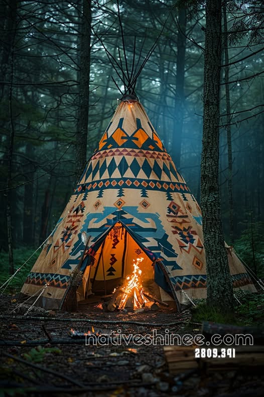 Firelit Lodge in the Deep Woods Canvas
