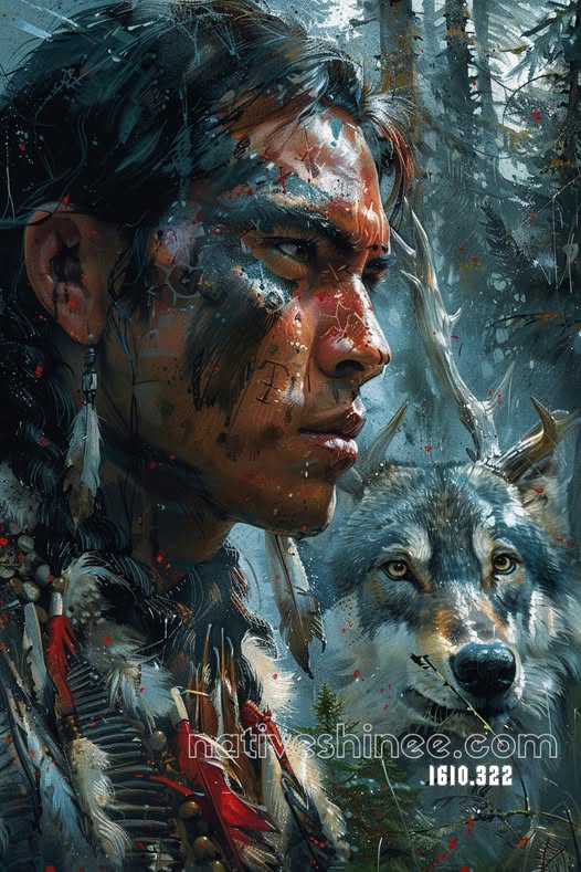 Quiet Strength Beside the Wolf Canvas