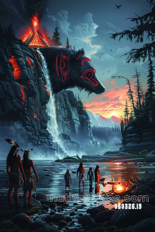 Cliff of the Great Bear Spirit Canvas