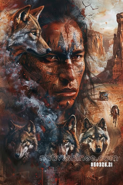 Guardian of the Wolf Path Canvas