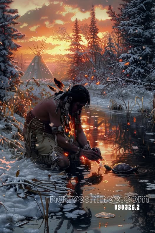 Offering at the Winter Water Canvas