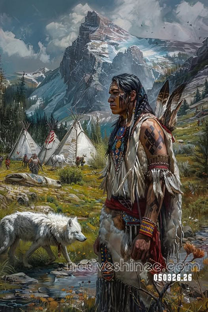 Watcher of the Mountain Camp Canvas