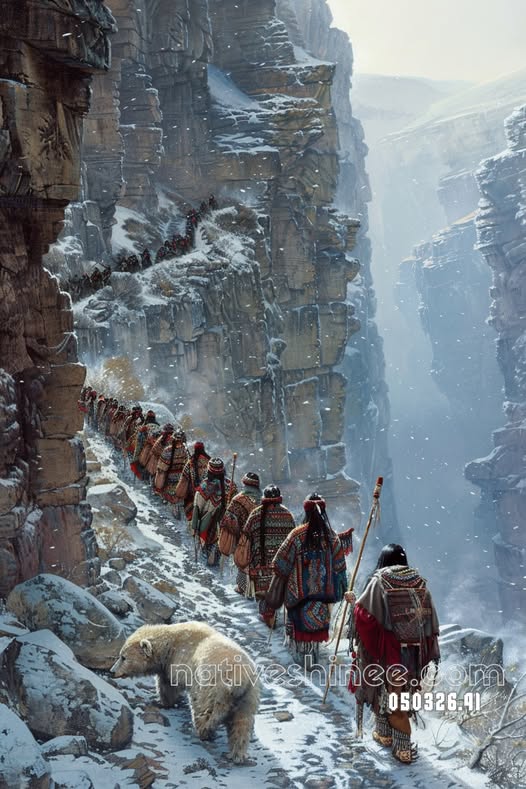 Passage Through the Frozen Canyon Canvas