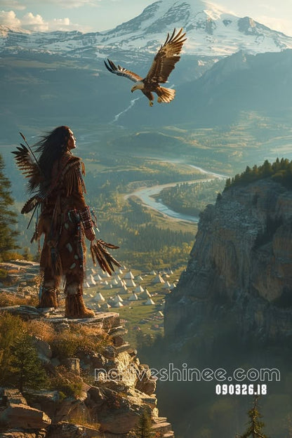Eagle Over Ancestral Valley Canvas