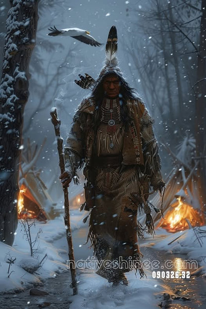 Snow Path of the Eagle Canvas