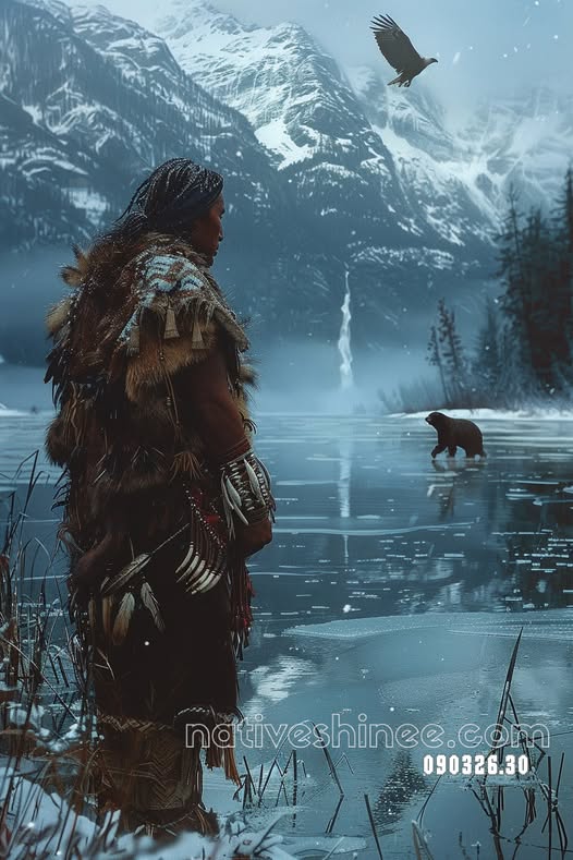 Bear Crossing in the Blue Silence Canvas