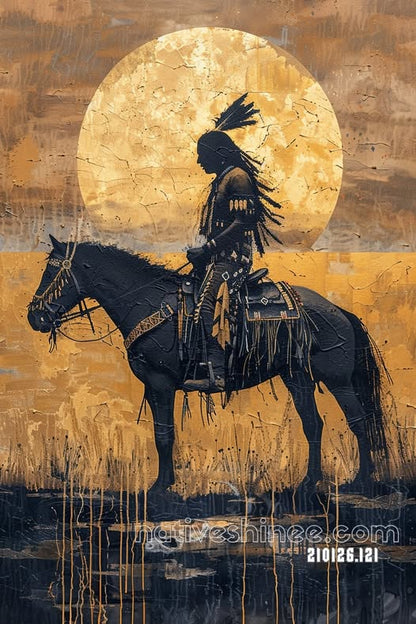 Silent Rider Before the Sun Canvas