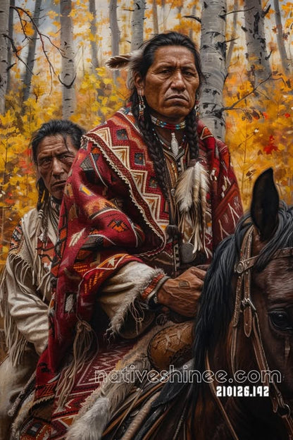 Riders Through the Aspen Silence Canvas