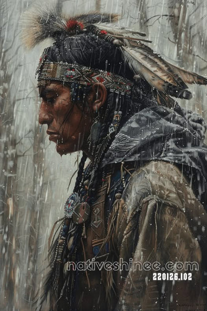 Prayer in the Winter Rain Canvas