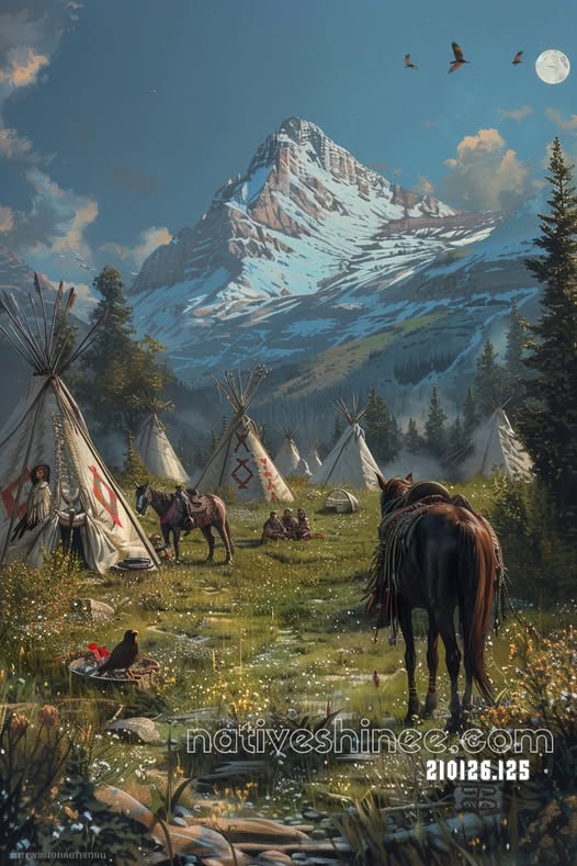 Camp Beneath the High Ridge Canvas