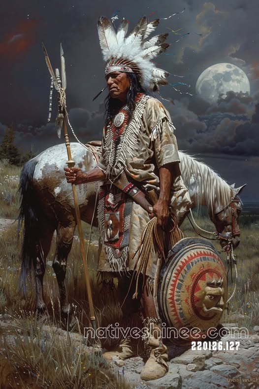 Moonlit Keeper of the Plains Canvas