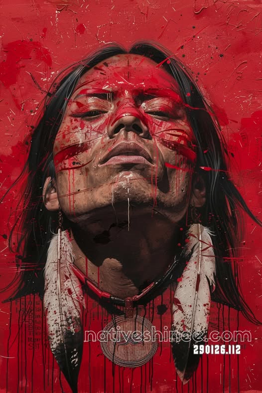 Red Silence of the Ancestors Canvas