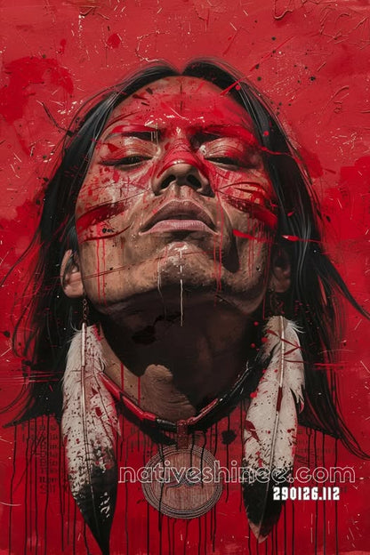 Red Silence of the Ancestors Canvas