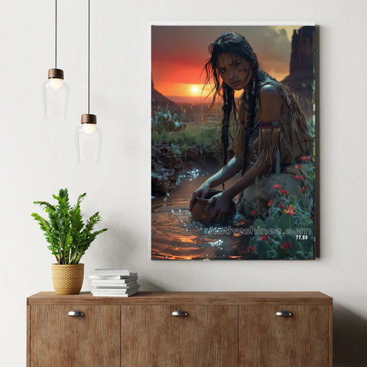 Whispers of the Sunset Stream Canvas