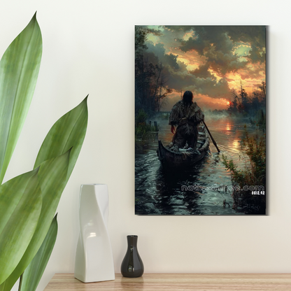 Twilight Voyage Native American Canvas