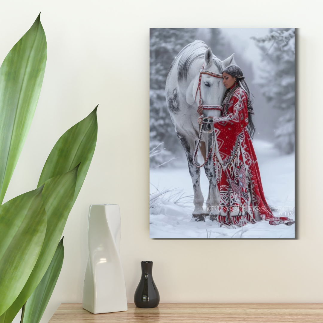 Winter Bond Native American Canvas