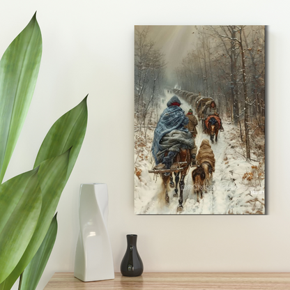 Trail of Perseverance Native American Canvas