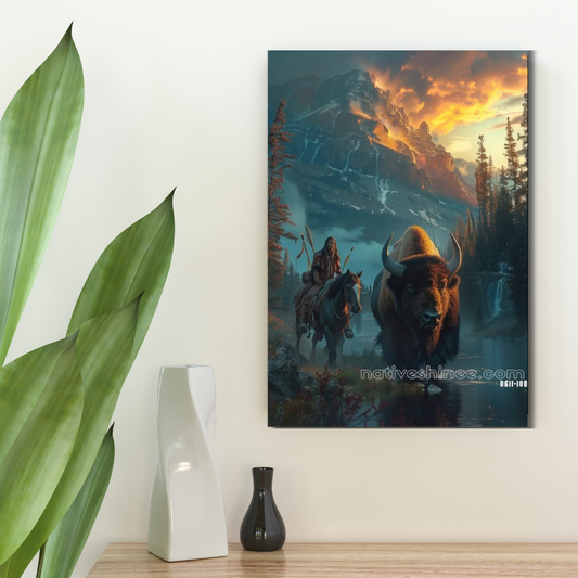 Guardians of the Sacred Valley Native American Canvas